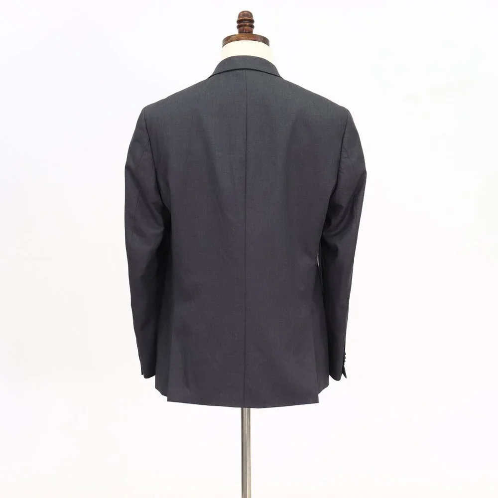 Kenneth Cole 46R Gray Solid 2-Button Sport Coat Blazer Jacket W033